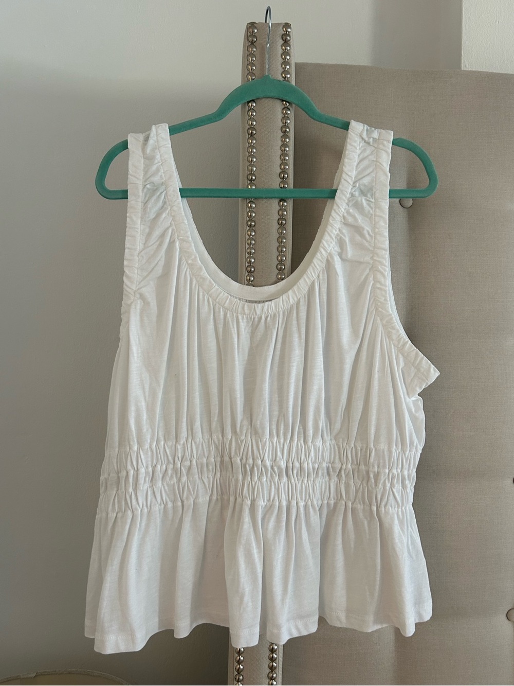 New Lands End white tank top XL